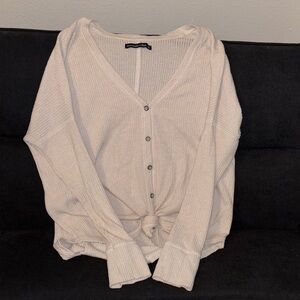 Cream Button-Up Cardigan